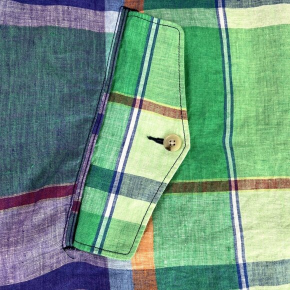 Polo Ralph Lauren 4XLT Mens Check Linen Harrington Plaid Madras Jacket Big Tall - Picture 5 of 11